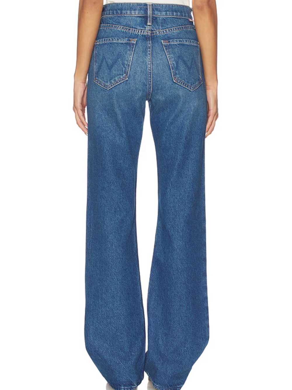 MOTHER SNACKS MIXER HEEL Women’s Classic Blue Straight Leg Jeans. - Picture 5 of 6